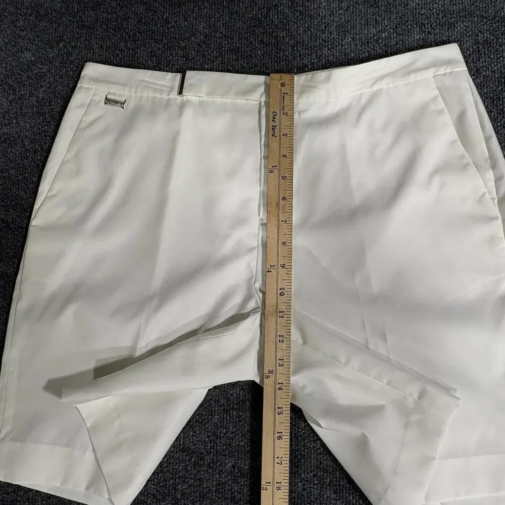 Lauren Ralph Lauren Shorts Womens 14 White Bermuda Golf Microfiber Activewear